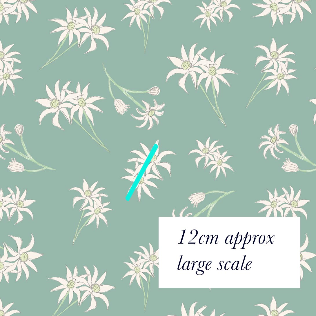 Flannel Flowers on Green