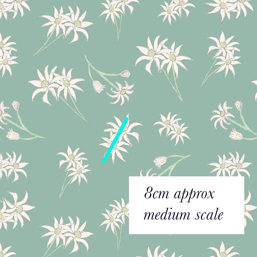 Flannel Flowers on Green