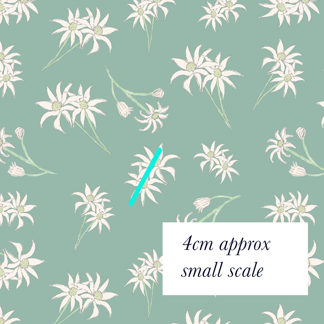 Flannel Flowers on Green