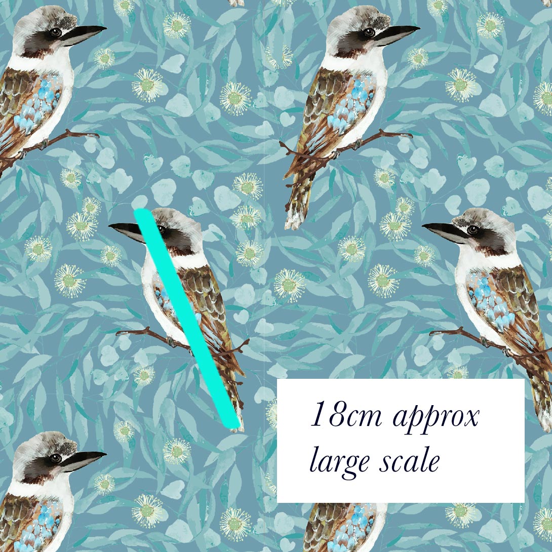 Kookaburra Fabric Blue