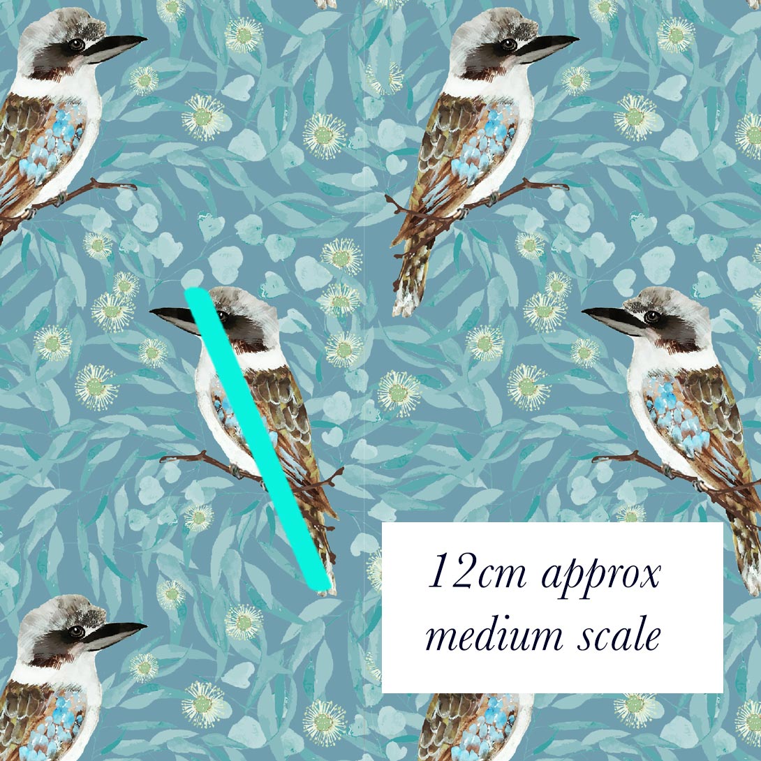 Kookaburra Fabric Blue
