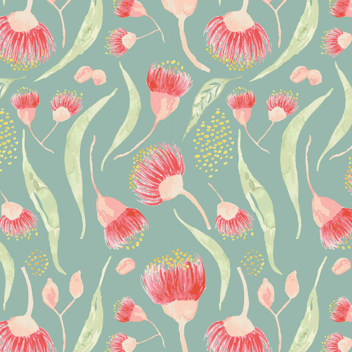 Bush Gum Blossoms Green