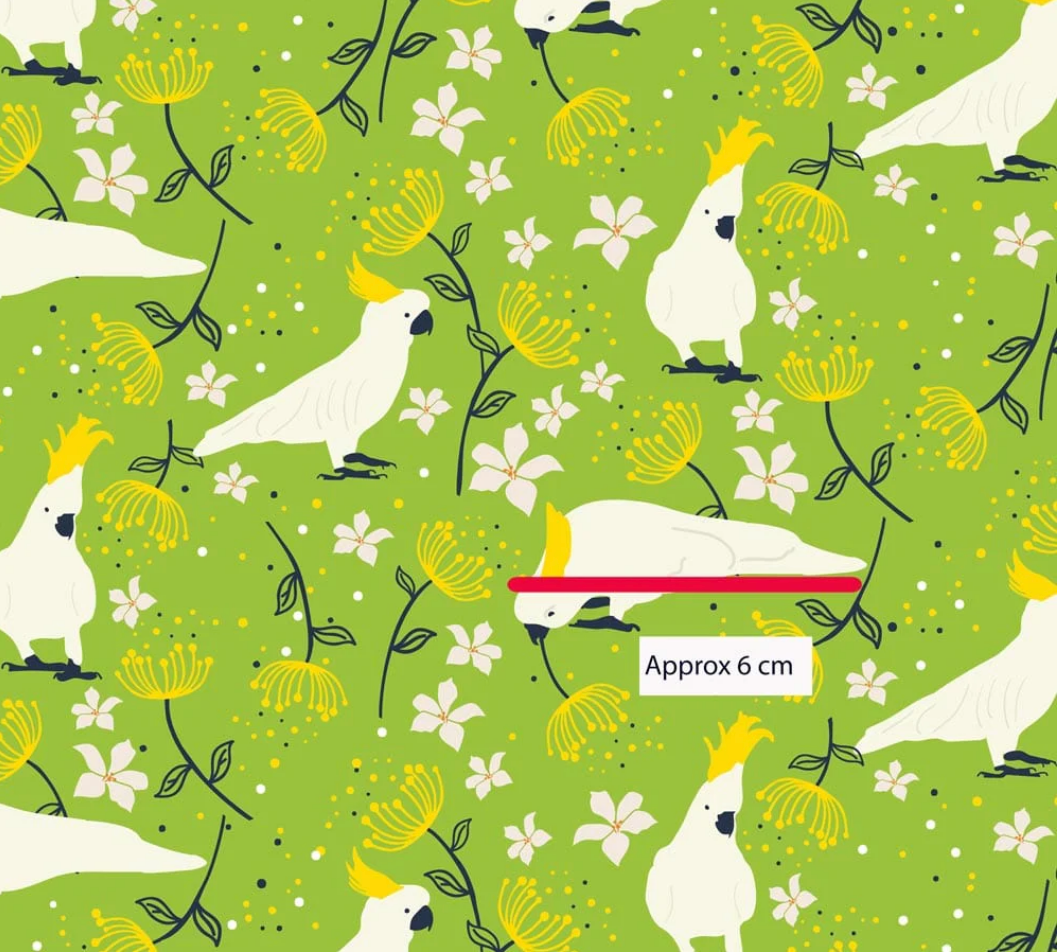 Cockatoo fabric Lime