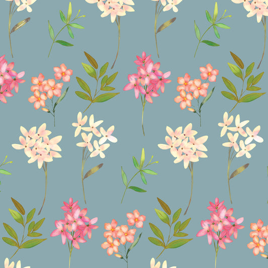 Chelsea Floral Duck Egg Blue