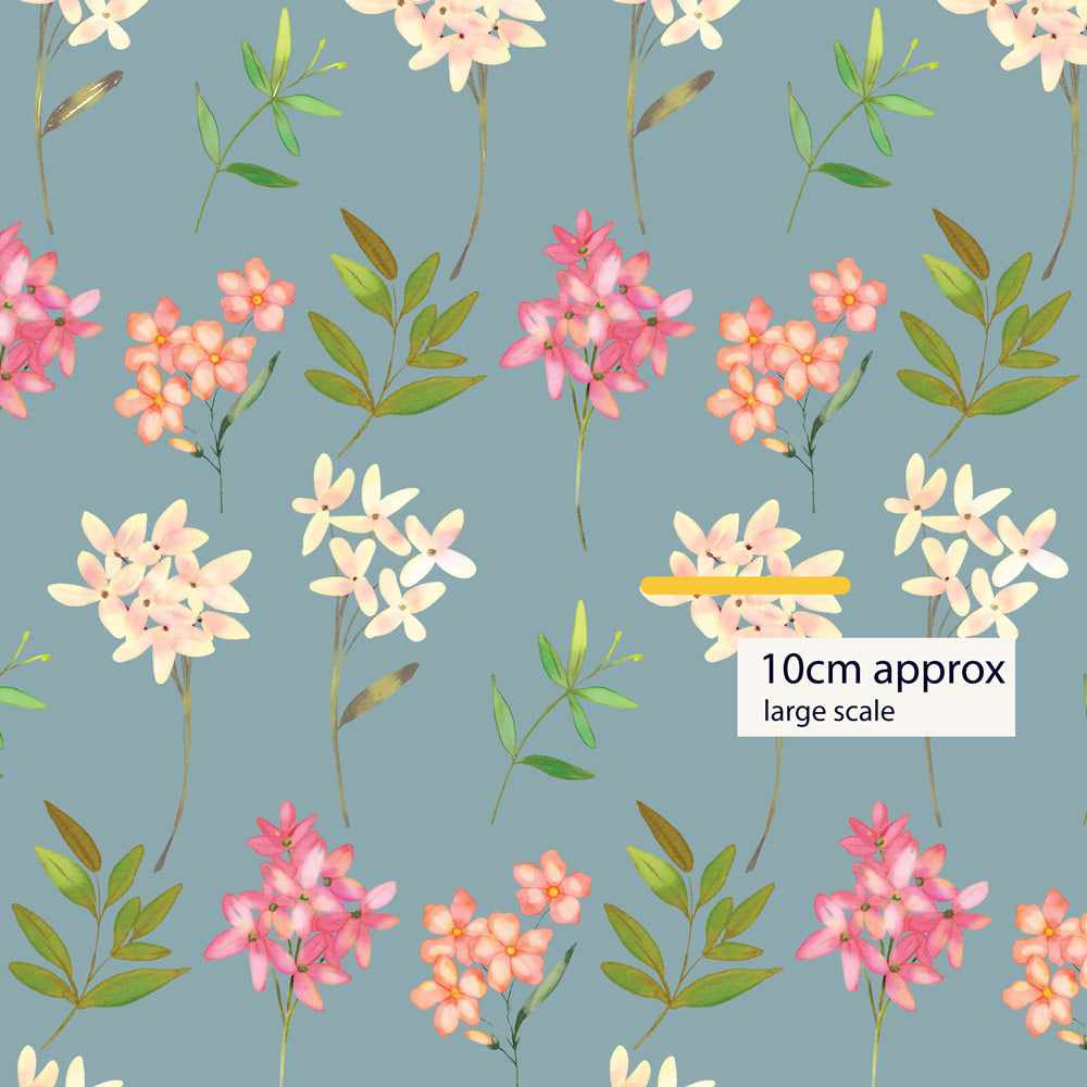 Chelsea Floral Duck Egg Blue