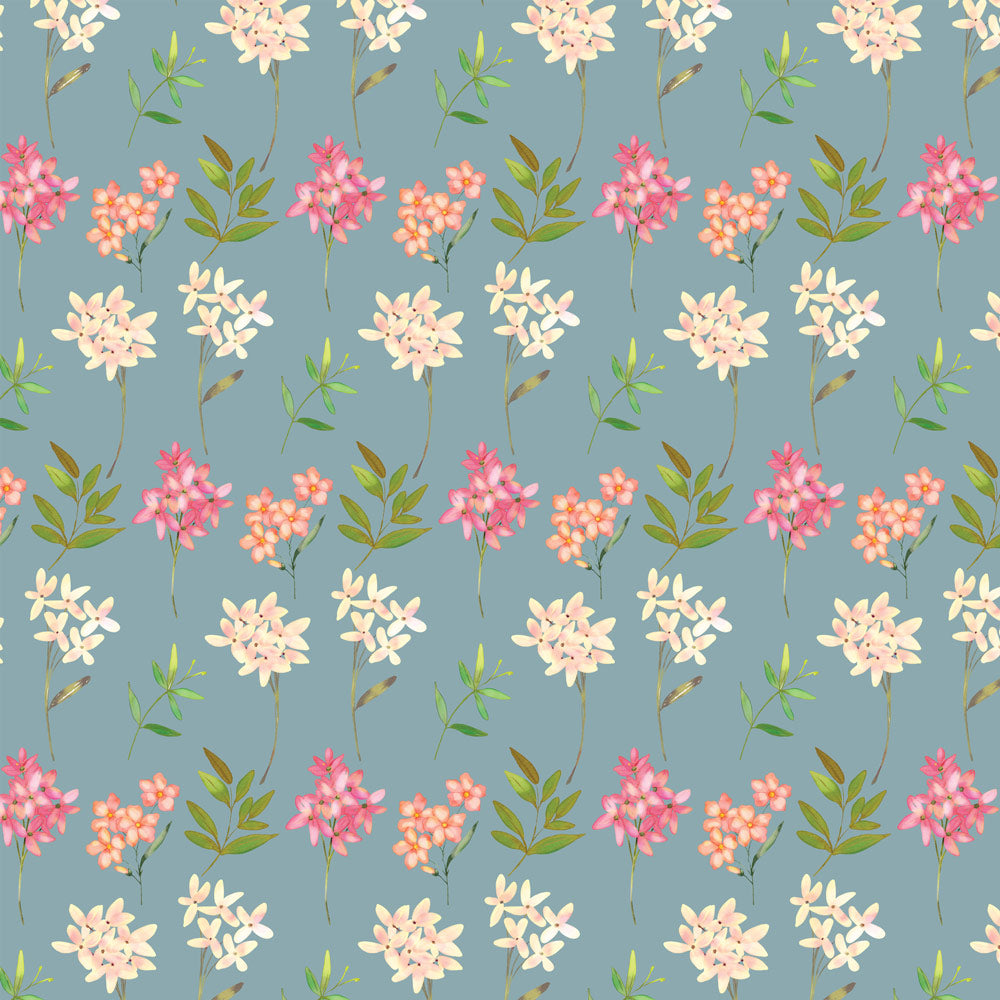 Chelsea Floral Duck Egg Blue