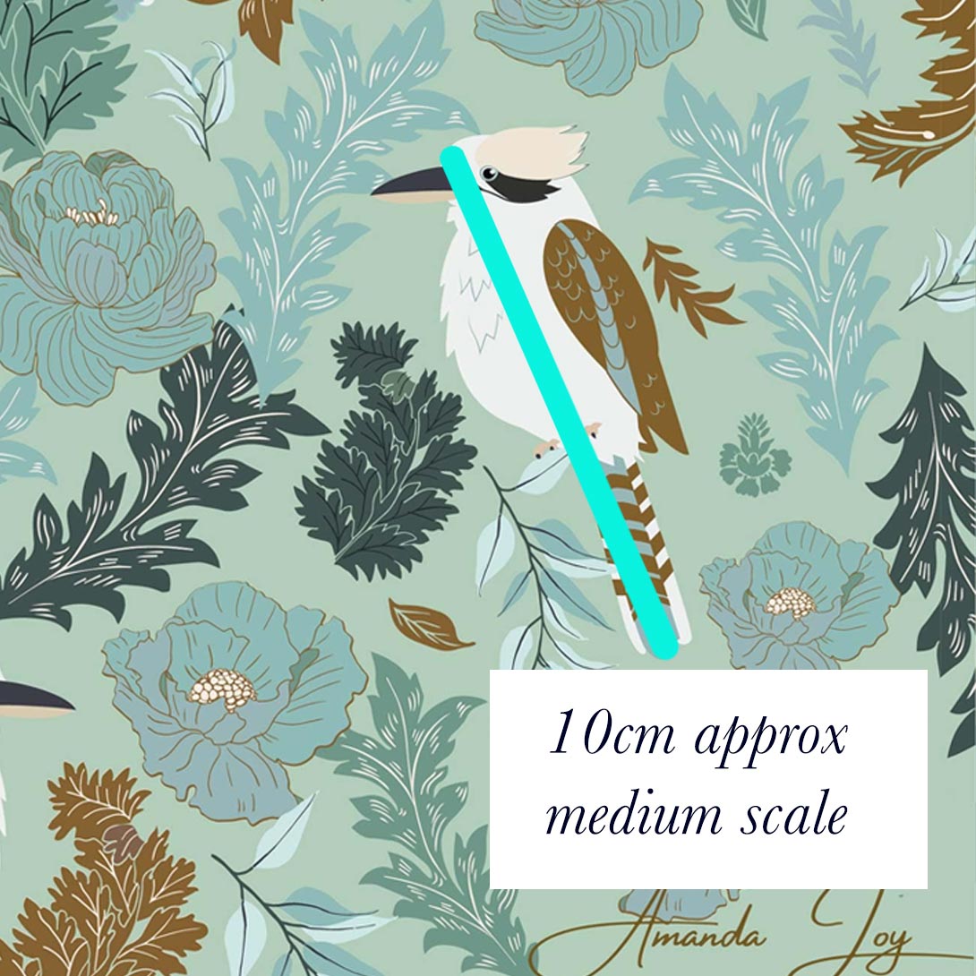 Elegant Kookaburra on Green