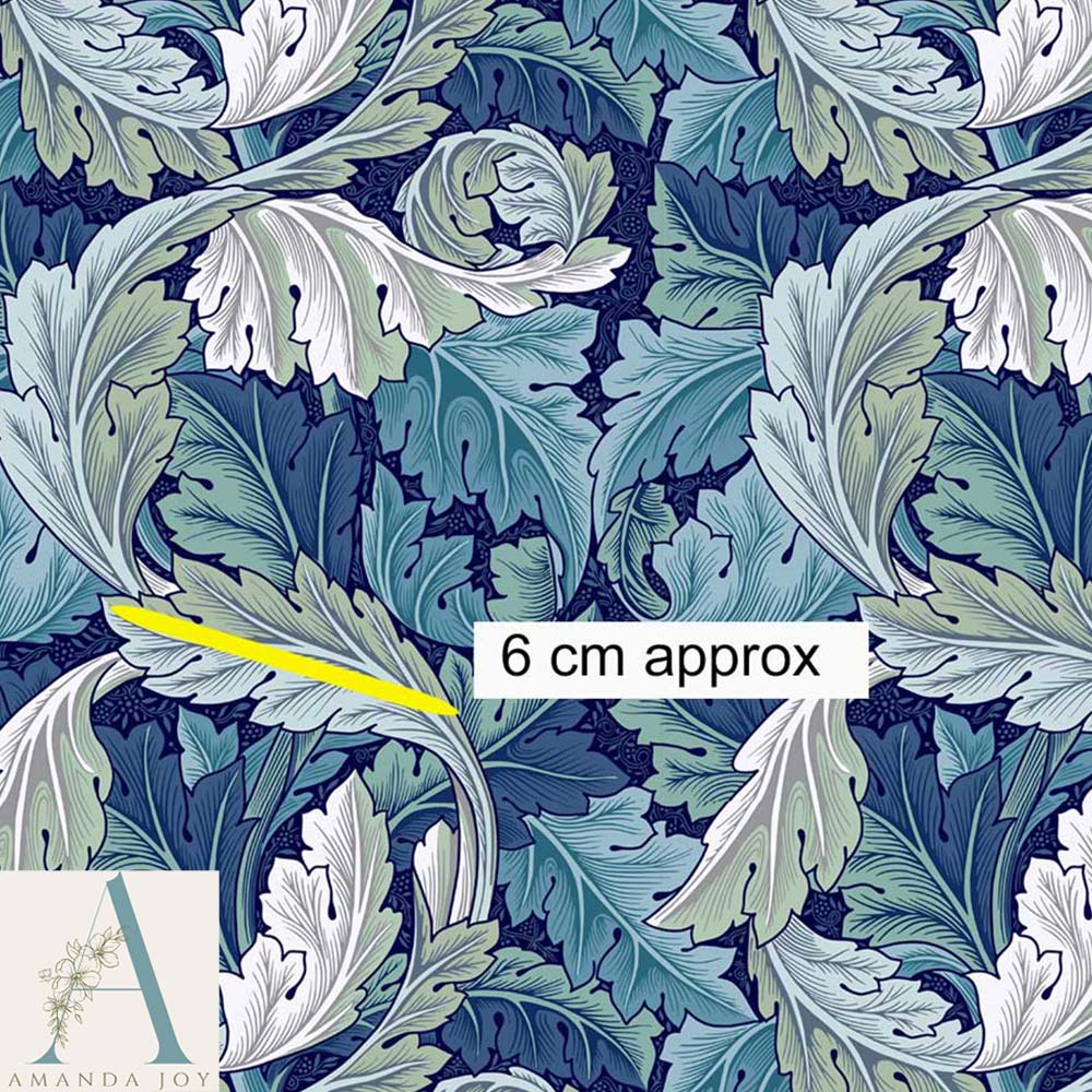 William Morris Acanthus Leaves Blue