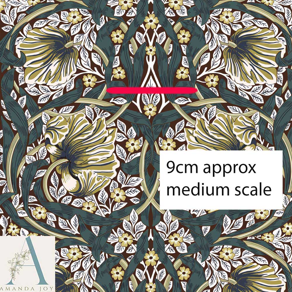 William Morris Pimpernel Sage Earth Garden