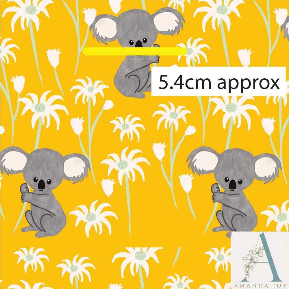 Sweet Koala on Yellow