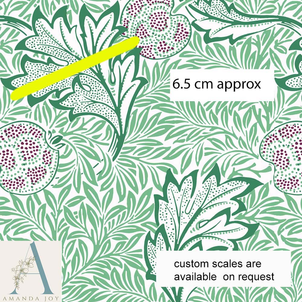 William Morris Apple Fabric Green