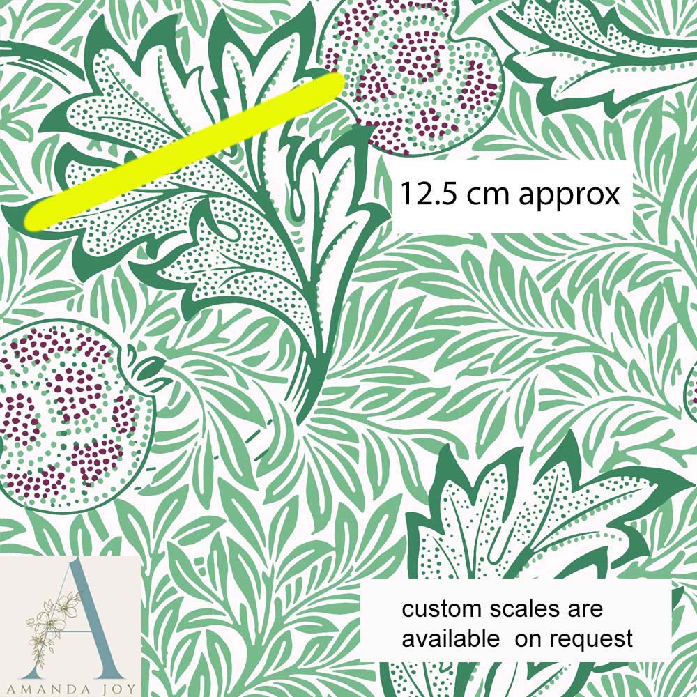 William Morris Apple Fabric Green