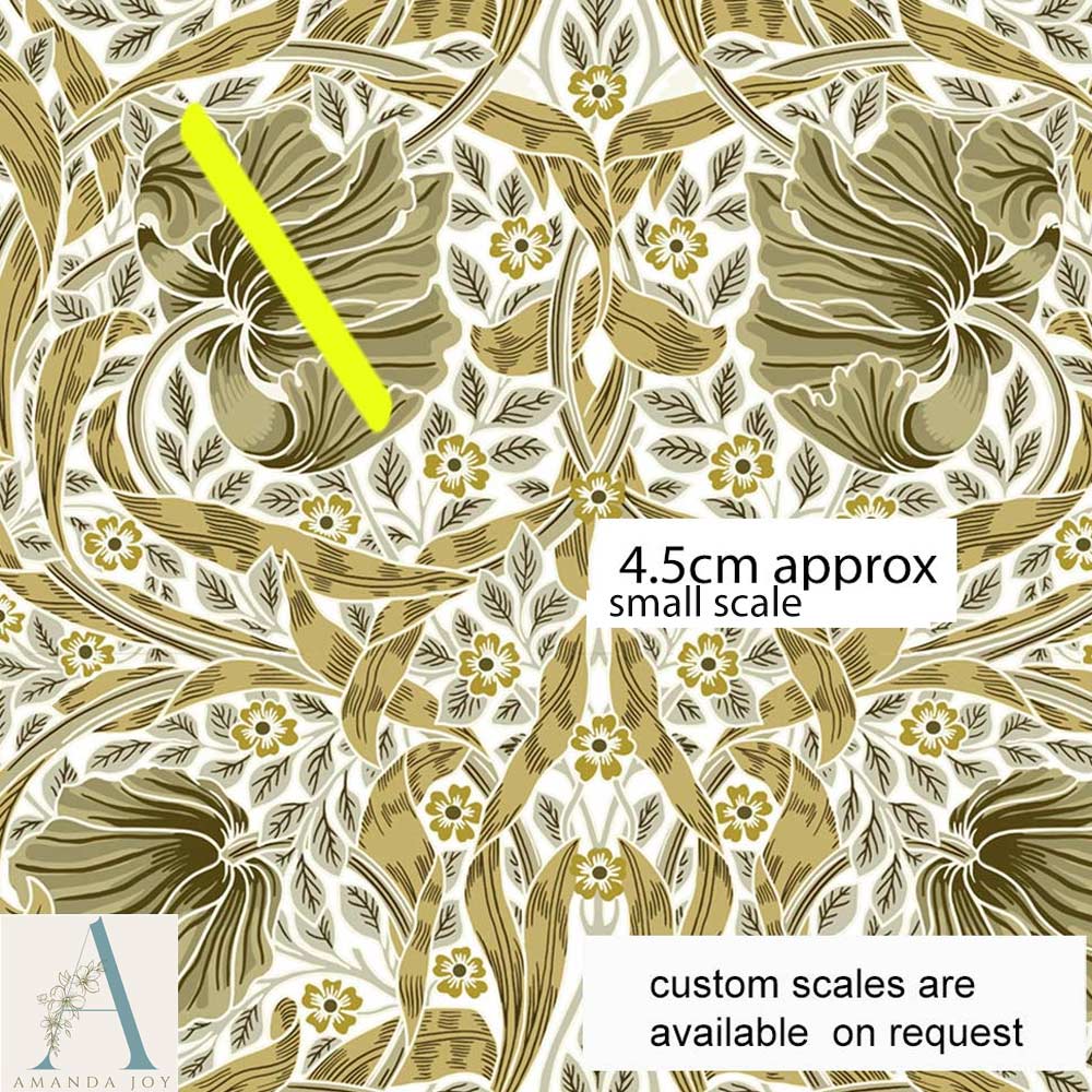 William Morris Pimpernel Fabric Cream & Gold
