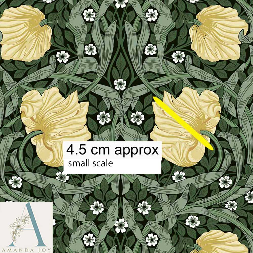 William Morris Pimpernel Honey & Sage Green