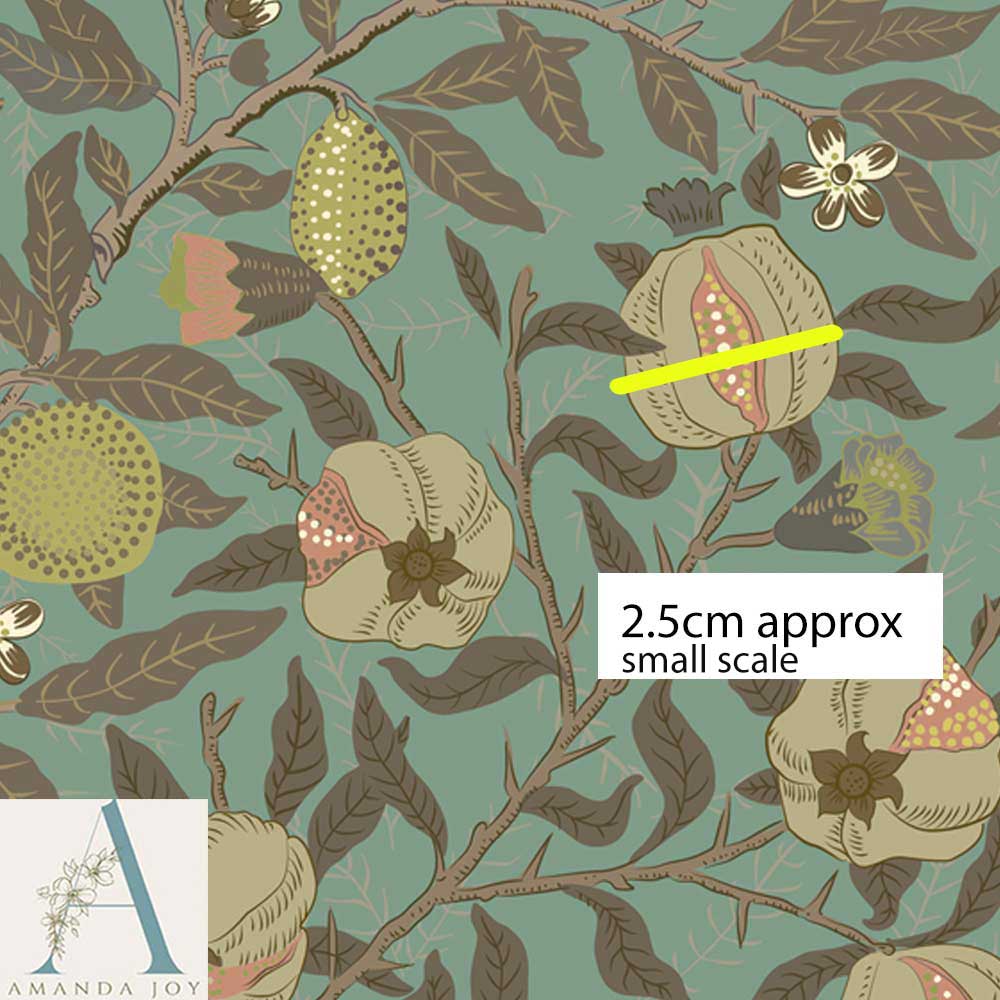 William Morris Pomegranate Fruit Green