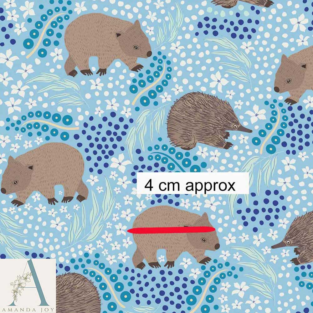 Wombat & Echidna Blue
