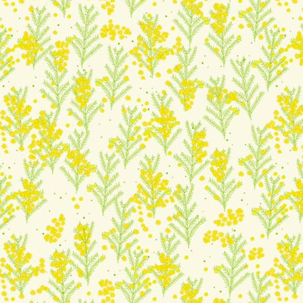 Wattle Fabric on cream