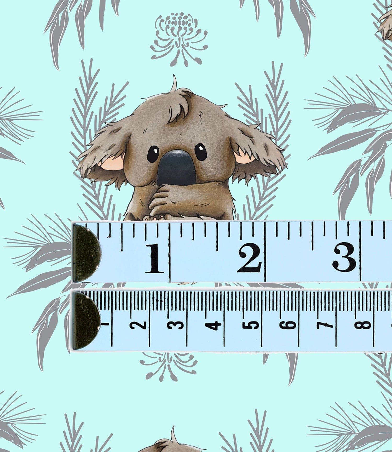 Amanda Joy Fabrics Fabric 1 metre / Premium woven cotton sateen 150gsm Baby Koala Fabric ~ Mint Green