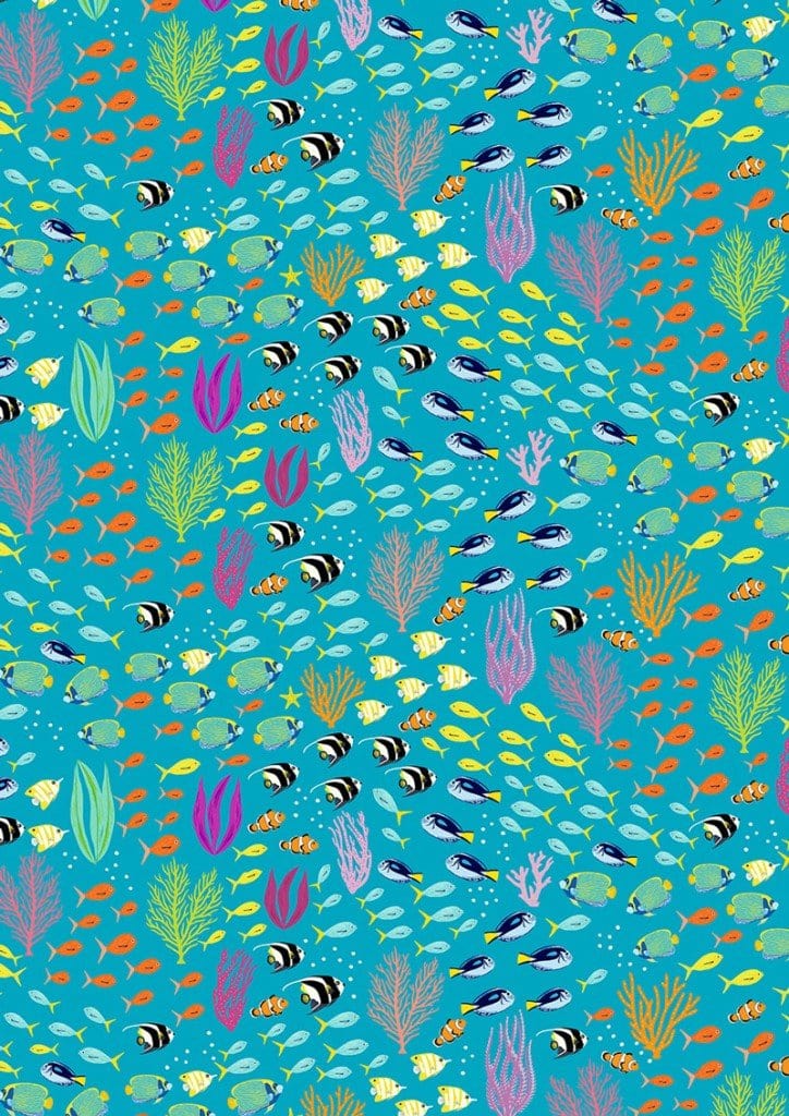 Amanda Joy Fabrics Fabric 1 Metre / Premium Woven Cotton sateen 150gsm Great Barrier Reef Fabric