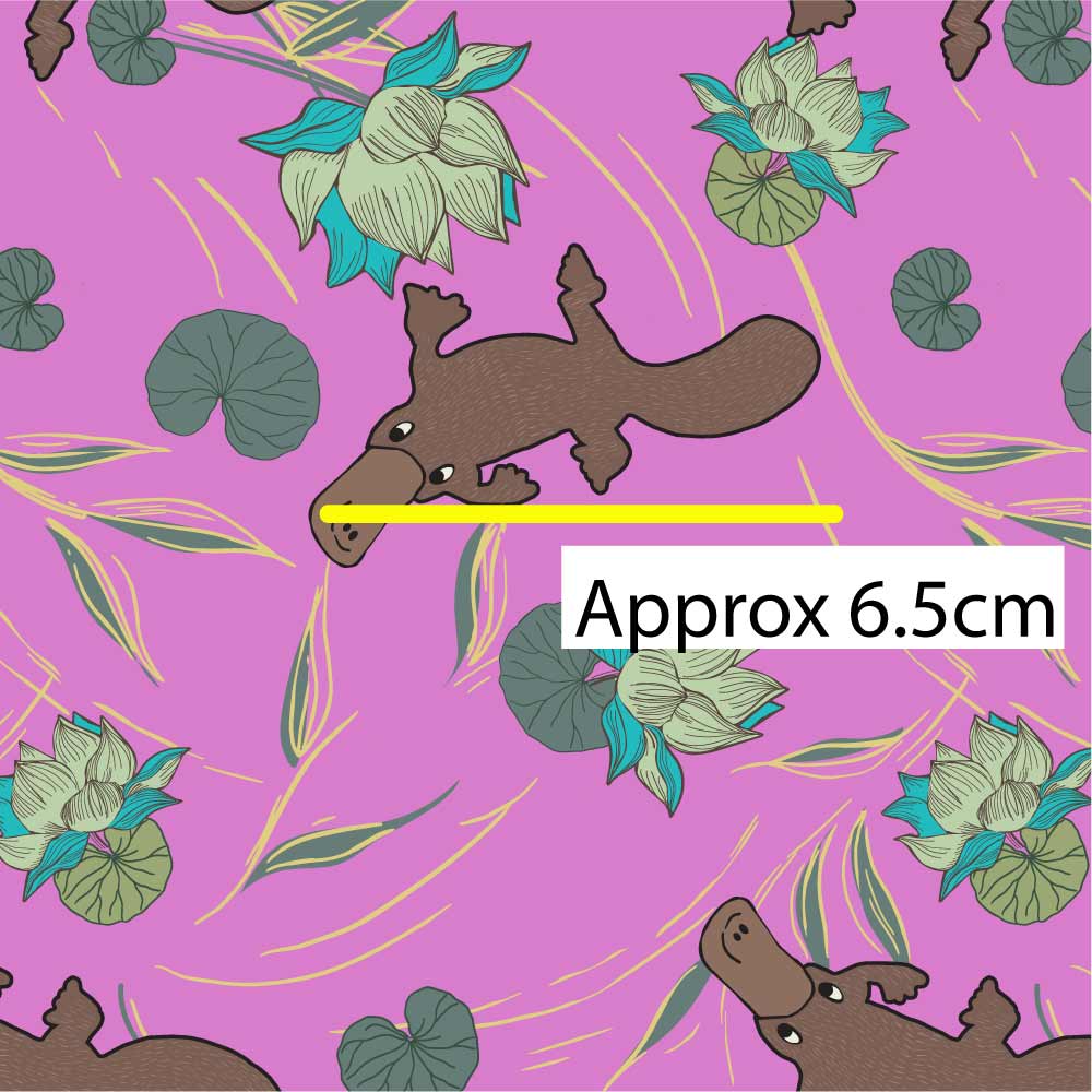 Amanda Joy Fabrics Fabric 1 Metre / Premium woven cotton sateen 150gsm Platypus Fabric Purple
