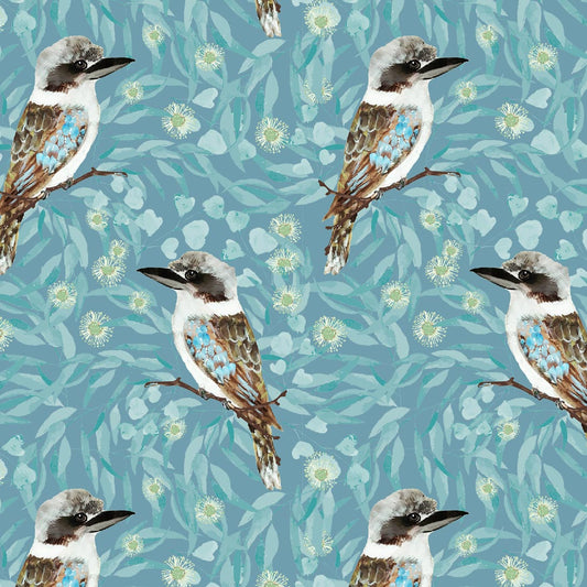 Kookaburra Fabric Blue