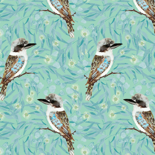 Kookaburra Fabric Green