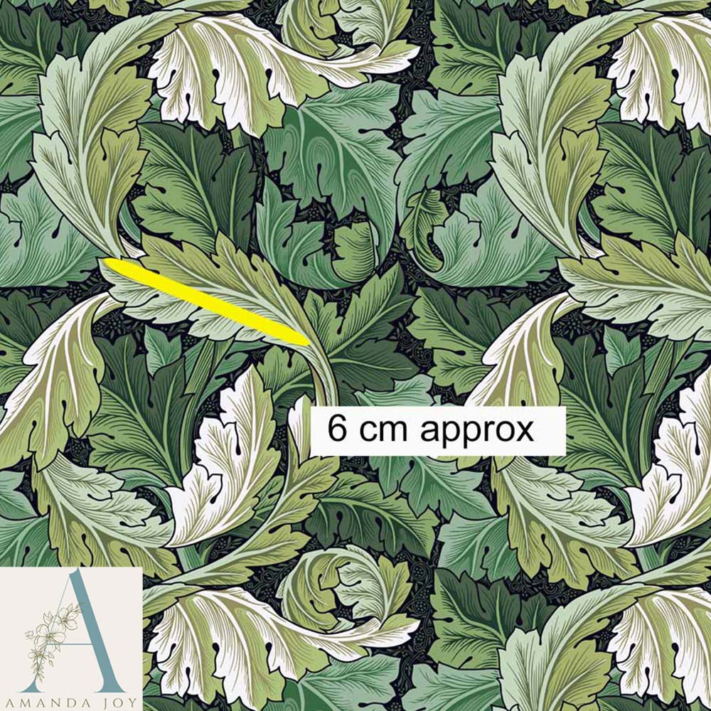 William Morris Acanthus Fabric Green