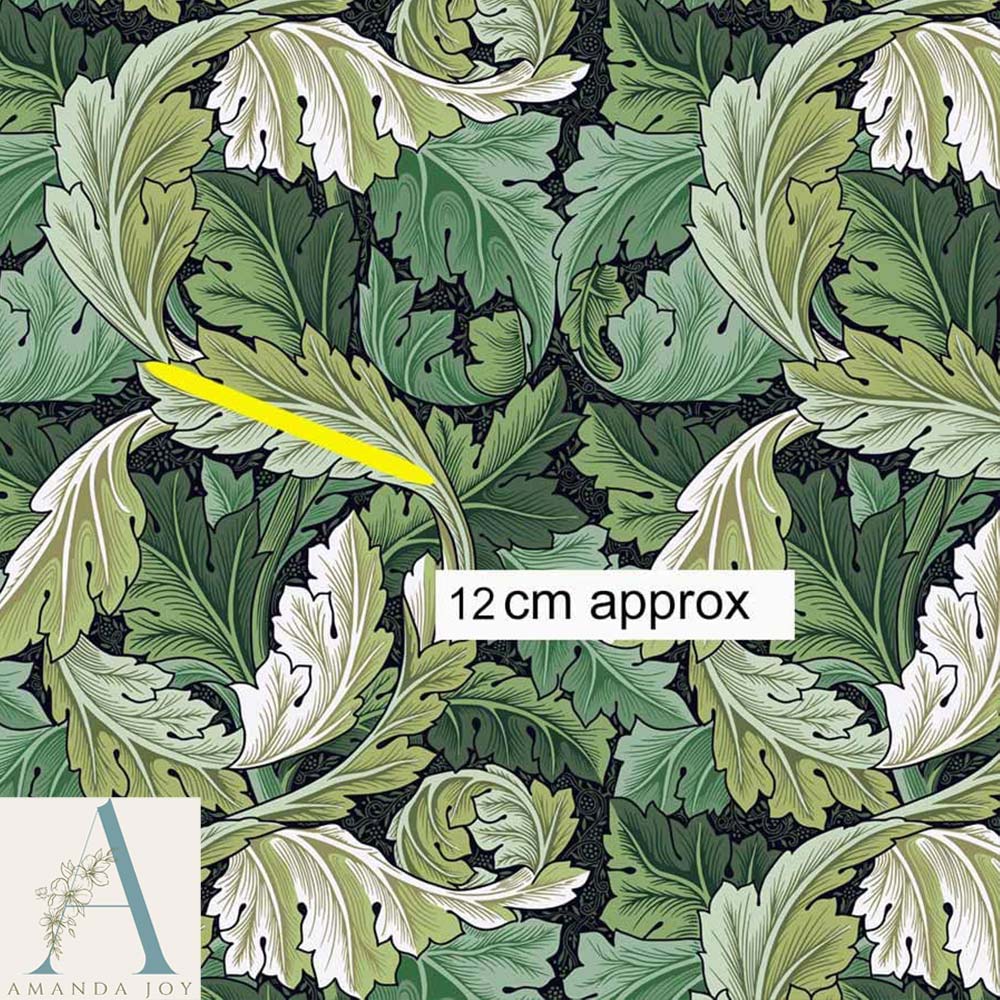 William Morris Acanthus Fabric Green