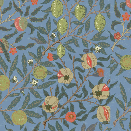 William Morris Pomegranate Fruit Blue
