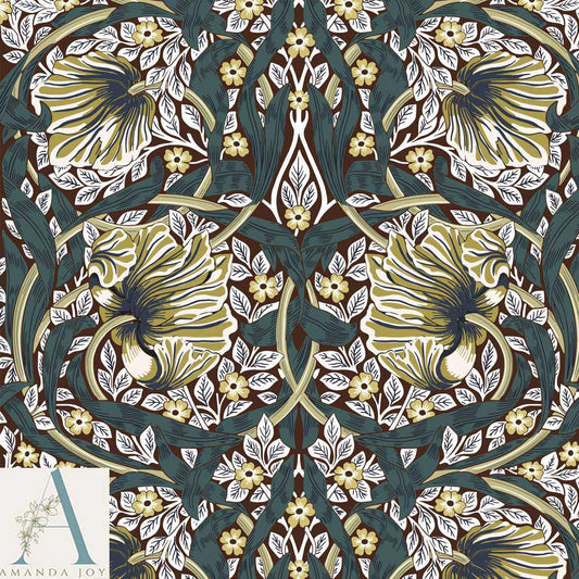 William Morris Pimpernel Sage Earth Garden