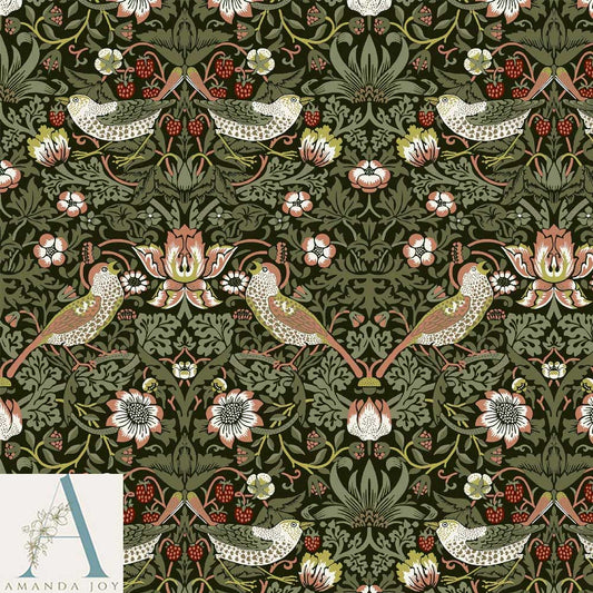 William Morris Strawberry Thief Sage Green