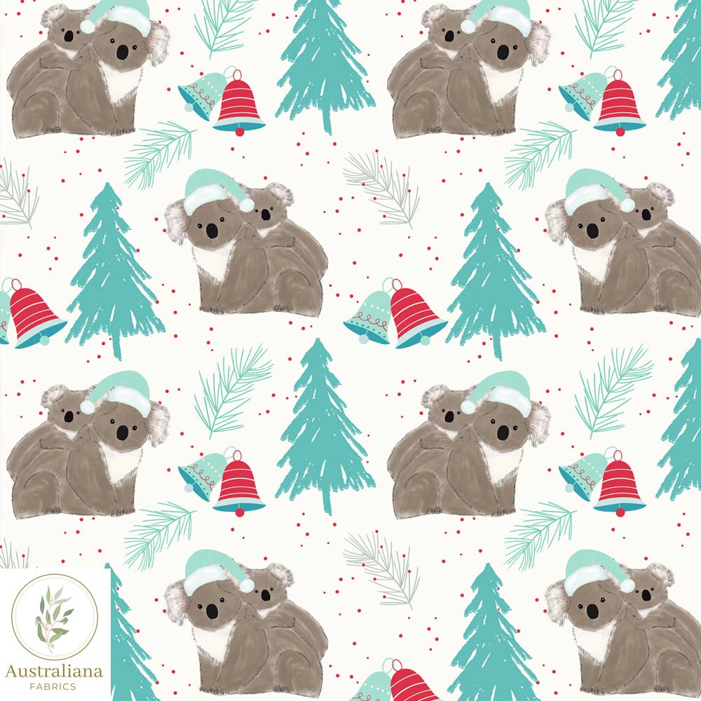 Amanda Joy Fabrics Fabric Koala Christmas fabric by Amanda Joy