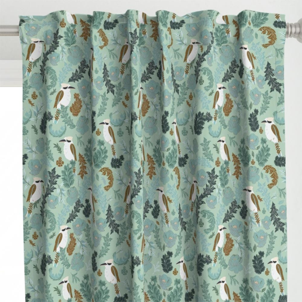 Amanda Joy Fabrics Fabric Kookaburra on Cream Soft Furnishings & Upholstery Fabric