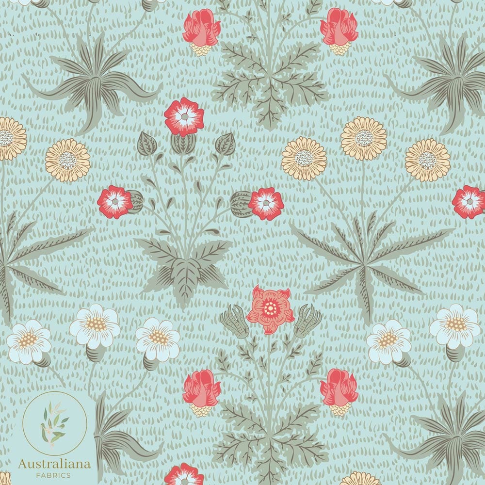 Amanda Joy Fabrics Fabric William Morris Daisy Blue 2