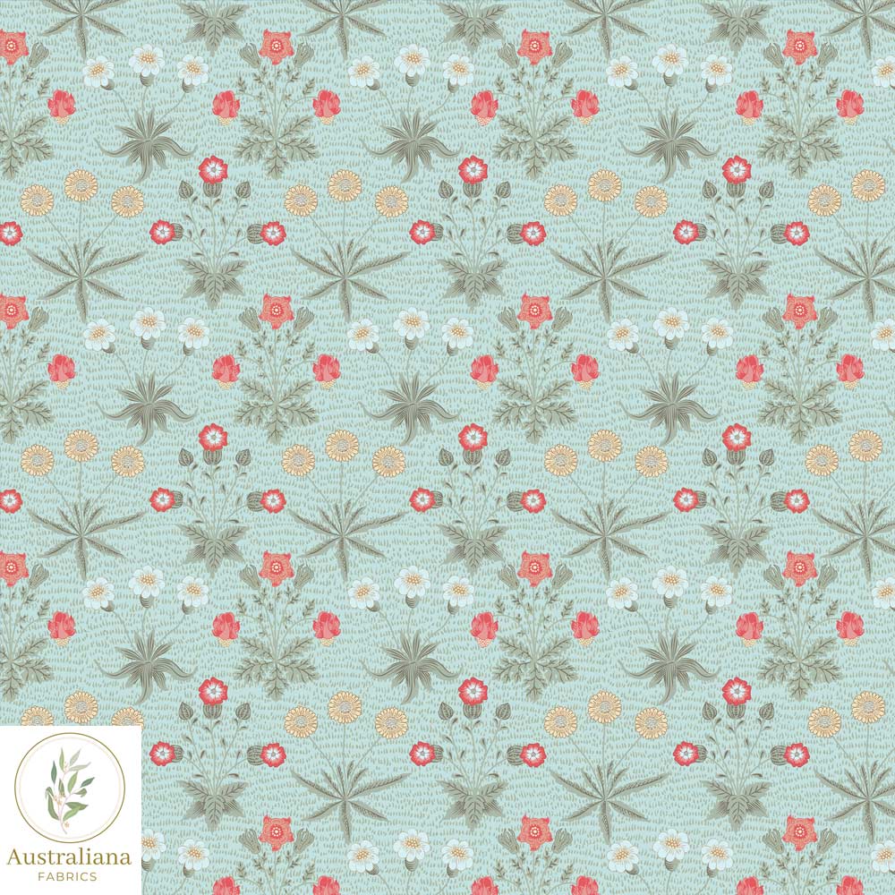 Amanda Joy Fabrics Fabric William Morris Daisy Blue 2