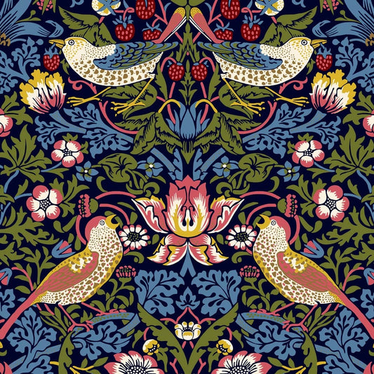 Amanda Joy Fabrics Fabric William Morris Strawberry Thief Blue